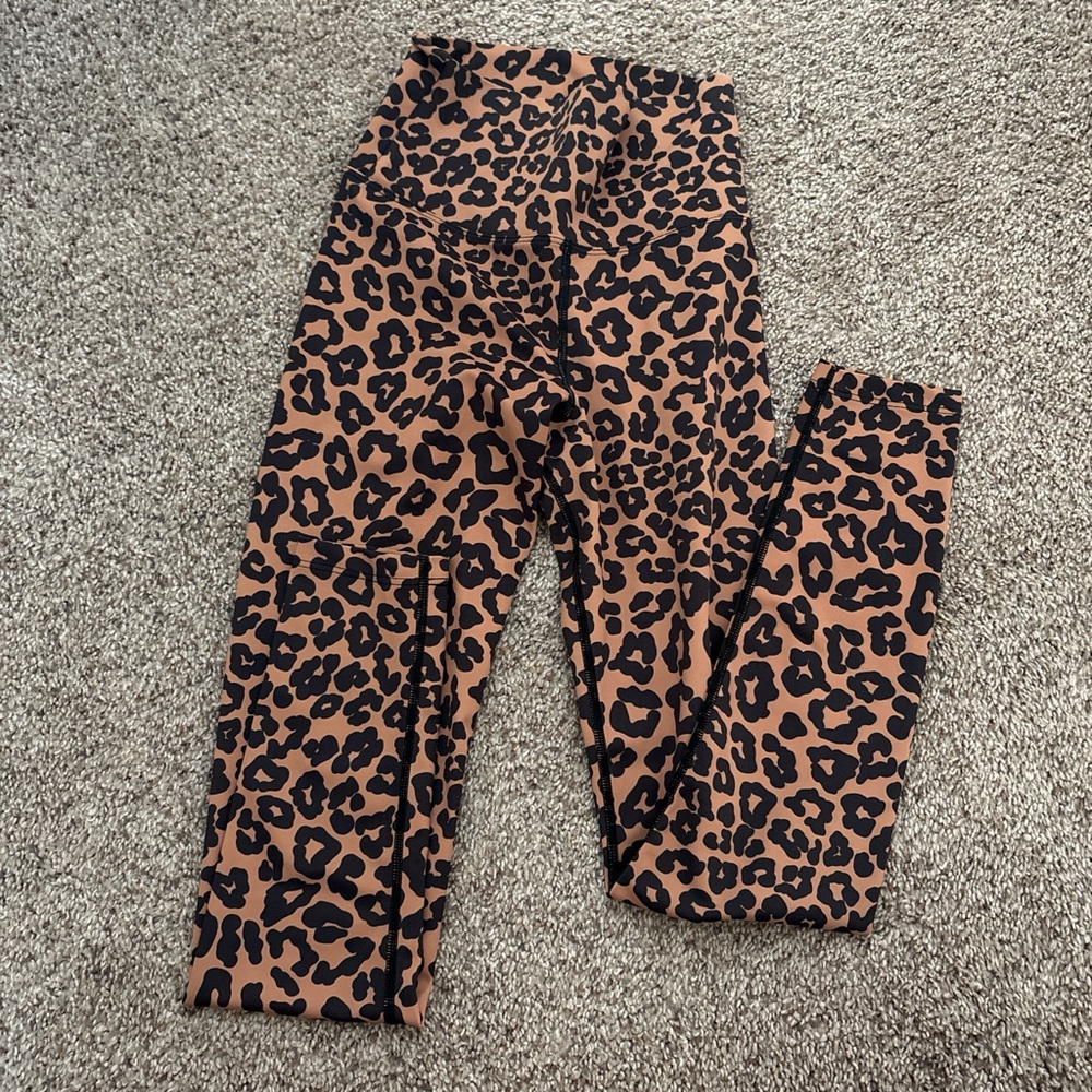 Beach Riot Brown and Black Leopard Print Leggings